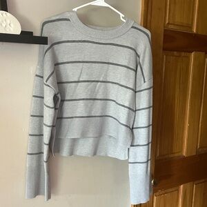 BRAND NEW- Gray Striped Sweater